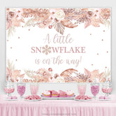 Blumen Schneeflocke Ist An Der Weg Babydusche Hintergrund